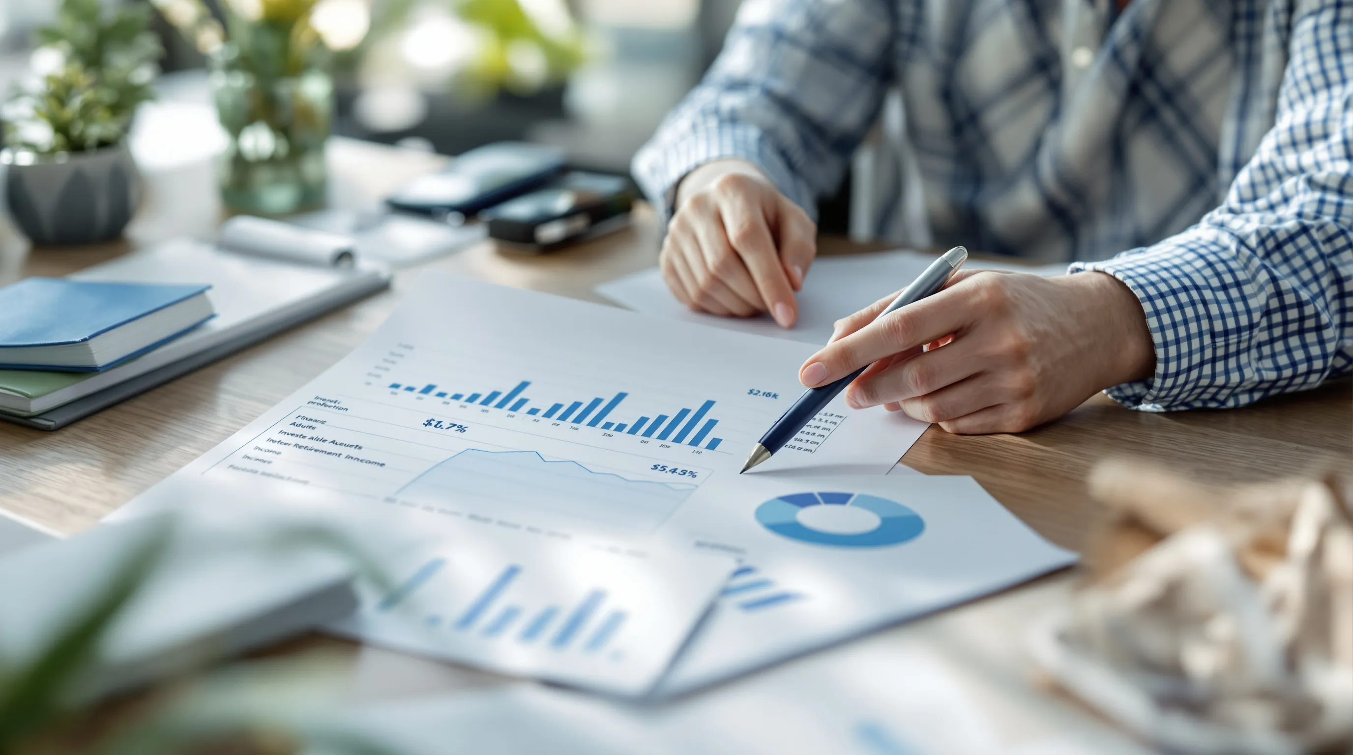 Linked projection model connecting after-tax sale proceeds to year-by-year retirement income